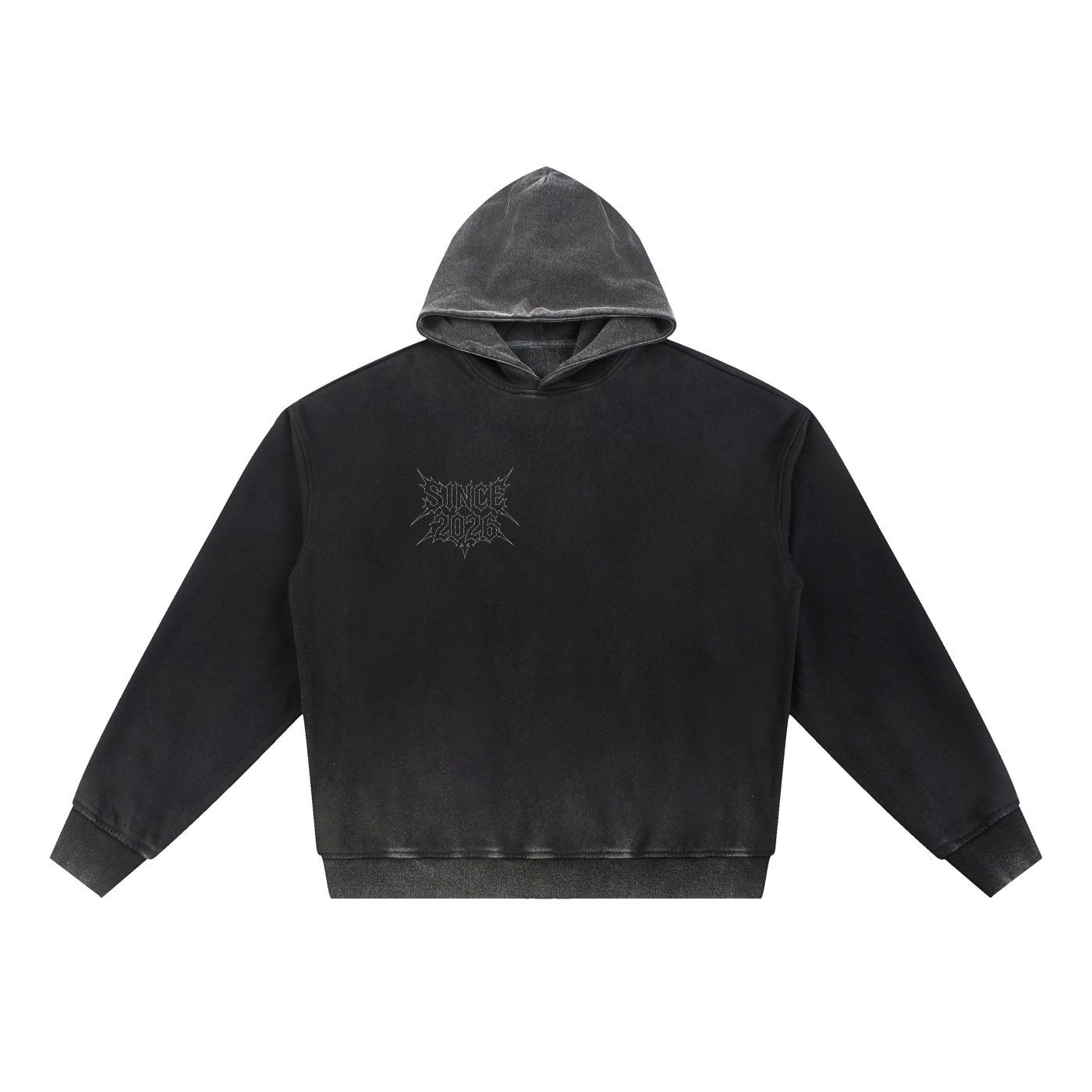 Vintage Washed Gradient Fleece Hoodie