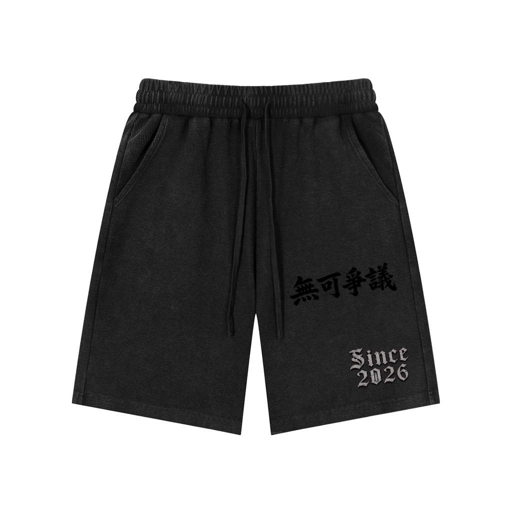 Mineral Wash Waffle Knit Shorts