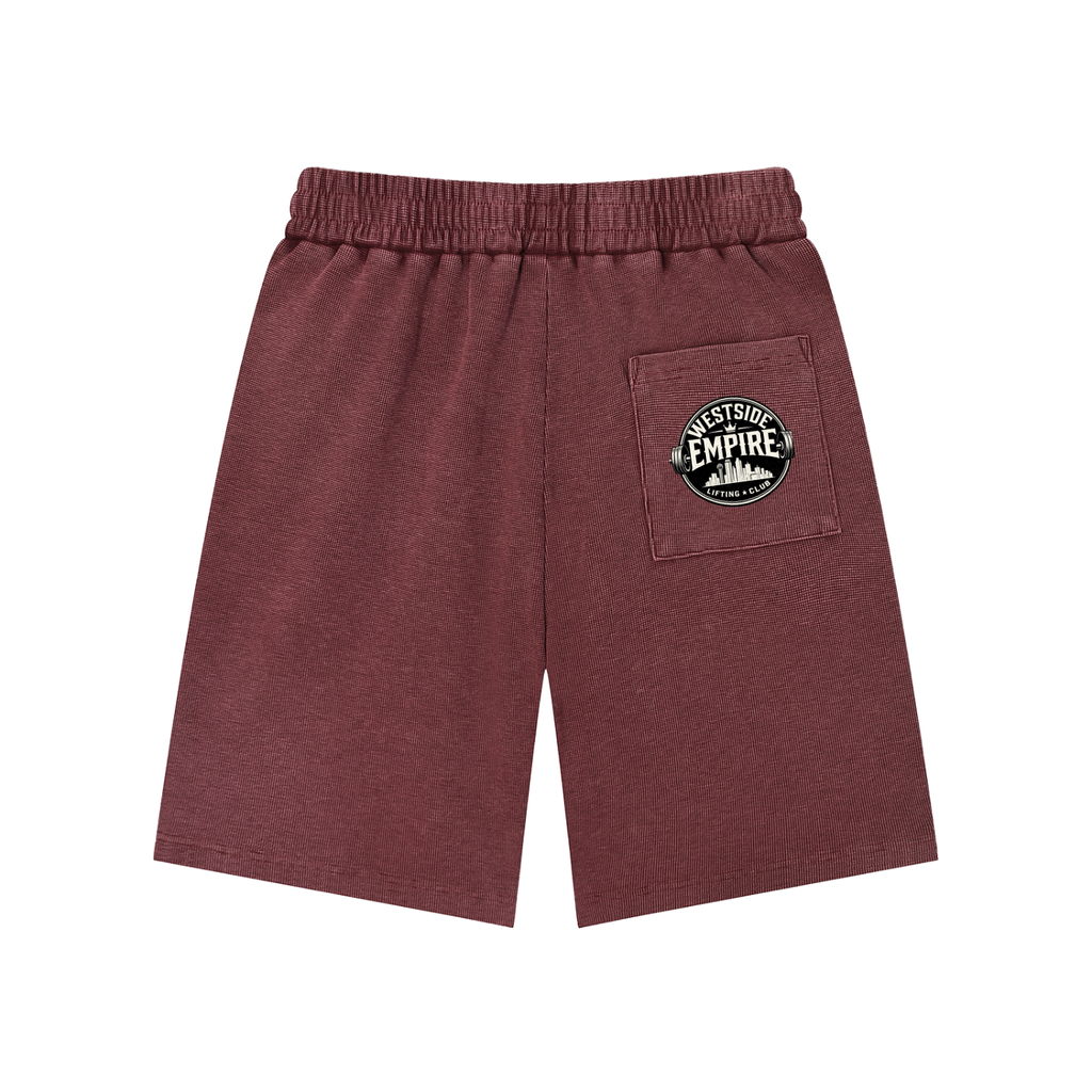 Mineral Wash Waffle Knit Shorts