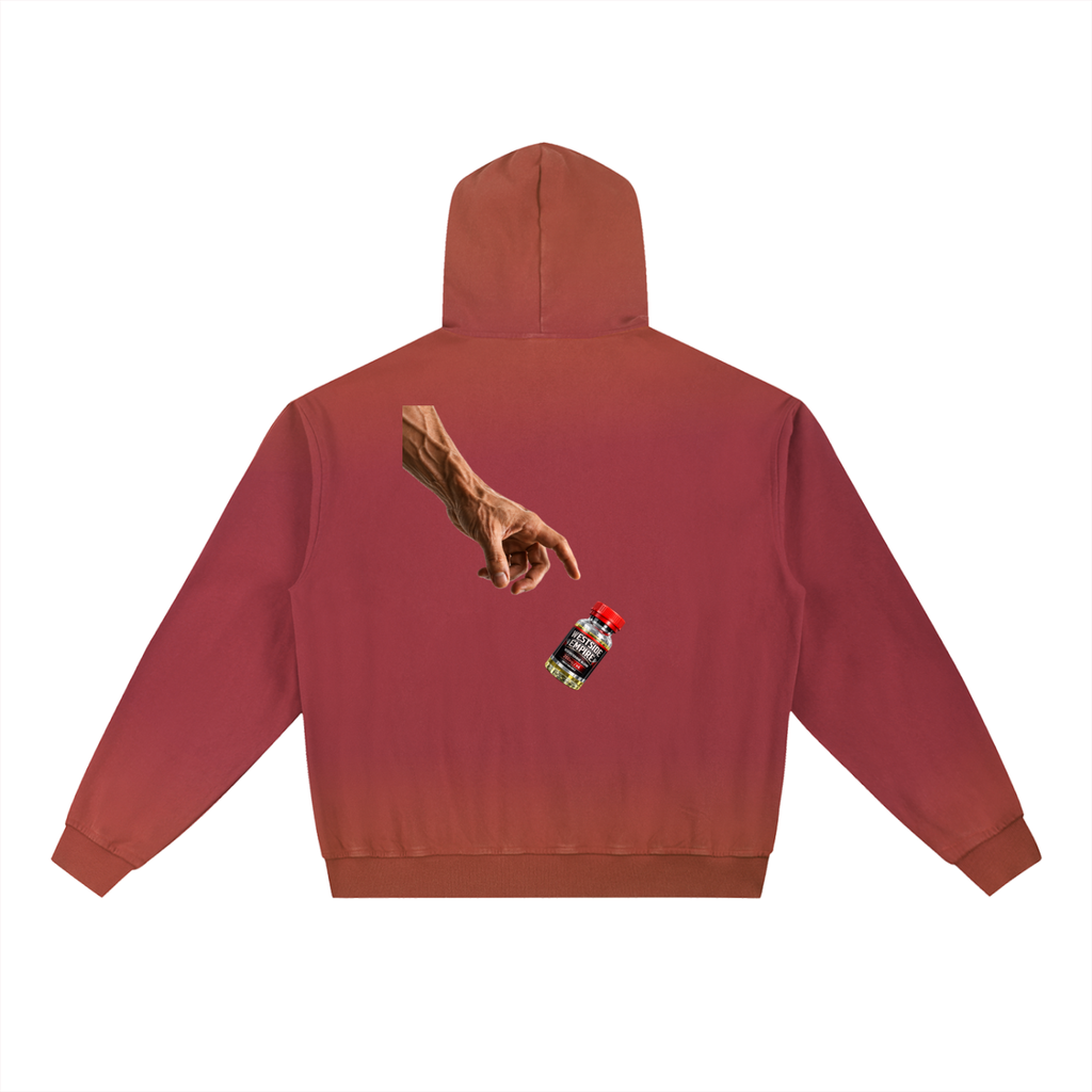 Vintage Washed Gradient Fleece Hoodie