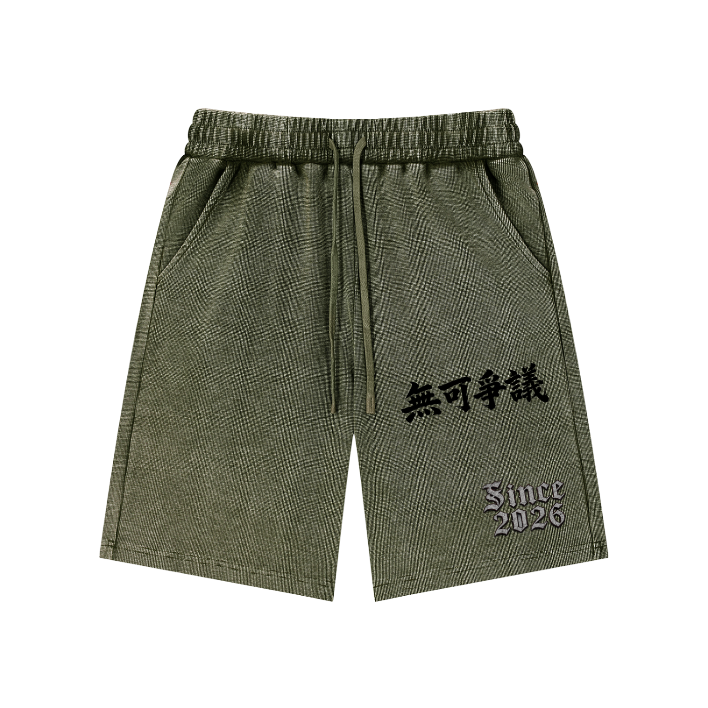Mineral Wash Waffle Knit Shorts