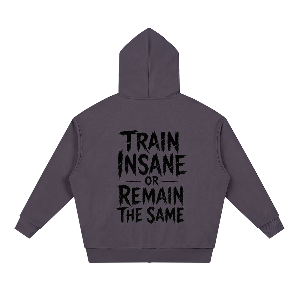 Unisex Loose Solid Full Zip Hoodie