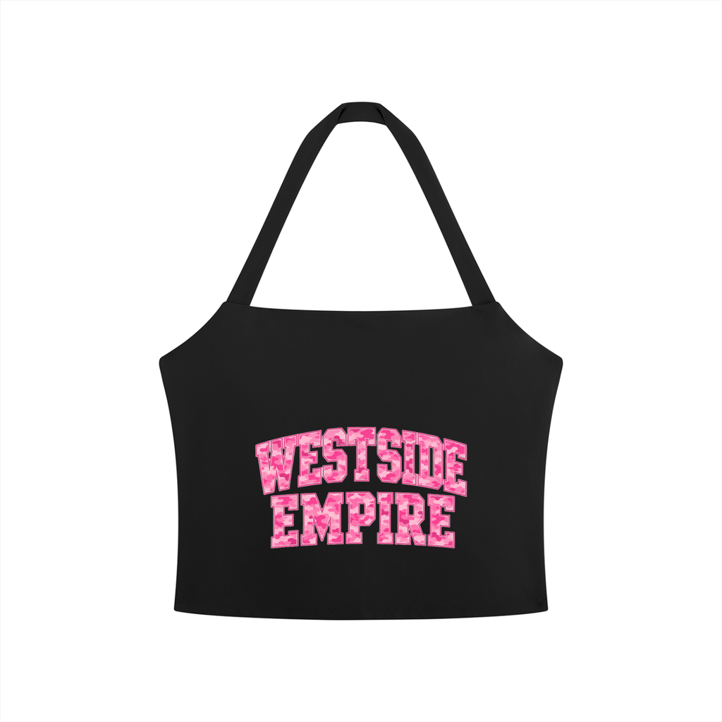 Women's Halter Crop Sports Bra