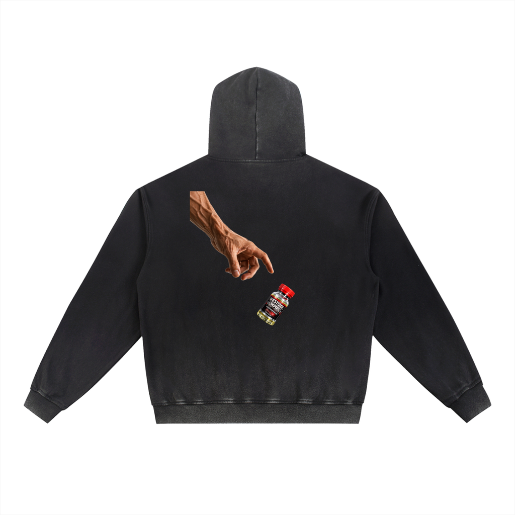 Vintage Washed Gradient Fleece Hoodie