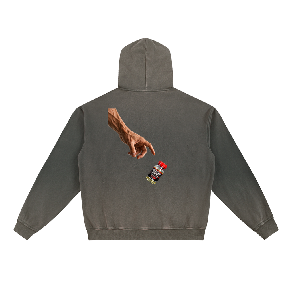 Vintage Washed Gradient Fleece Hoodie