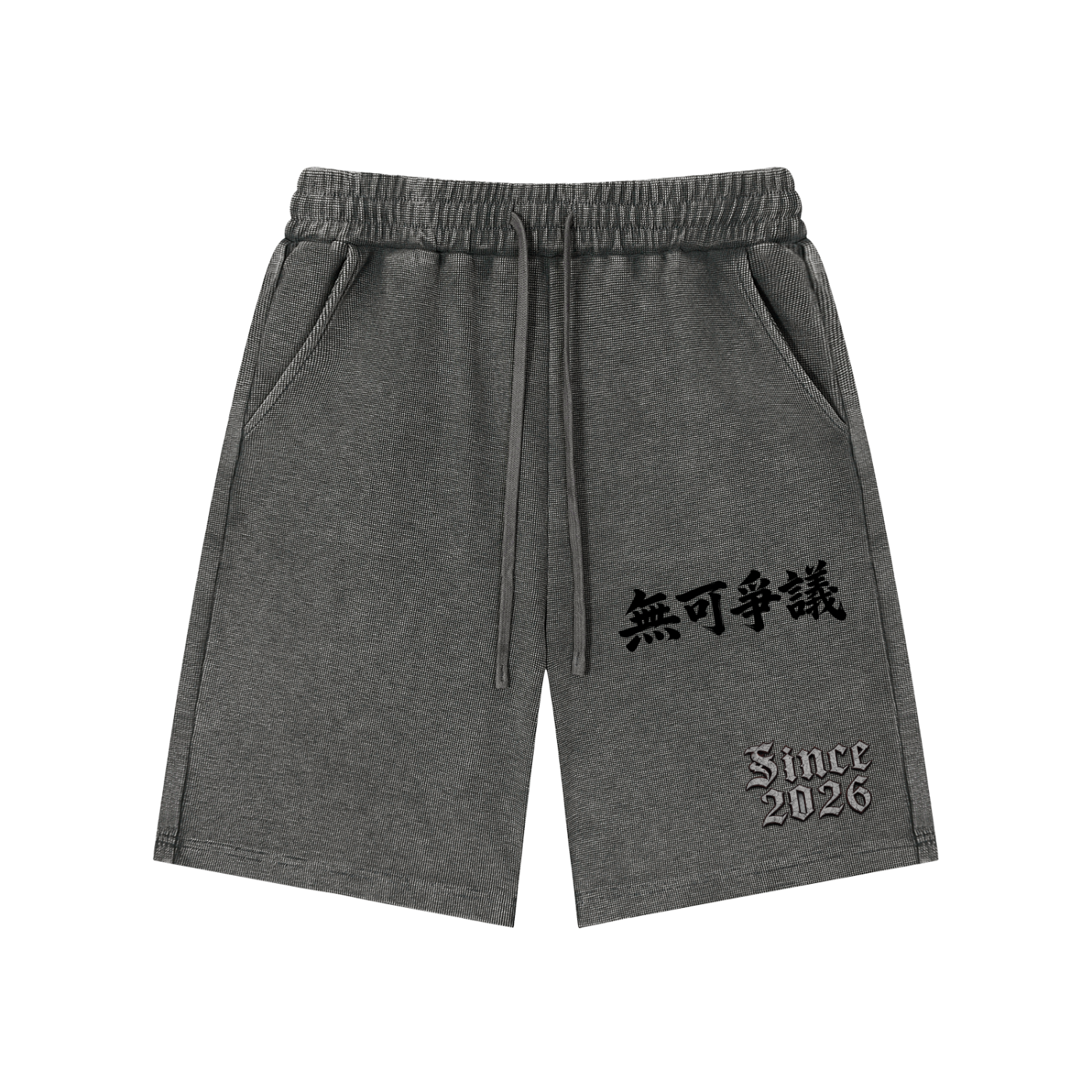 Mineral Wash Waffle Knit Shorts