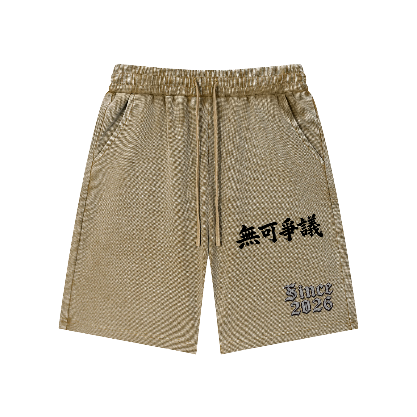 Mineral Wash Waffle Knit Shorts