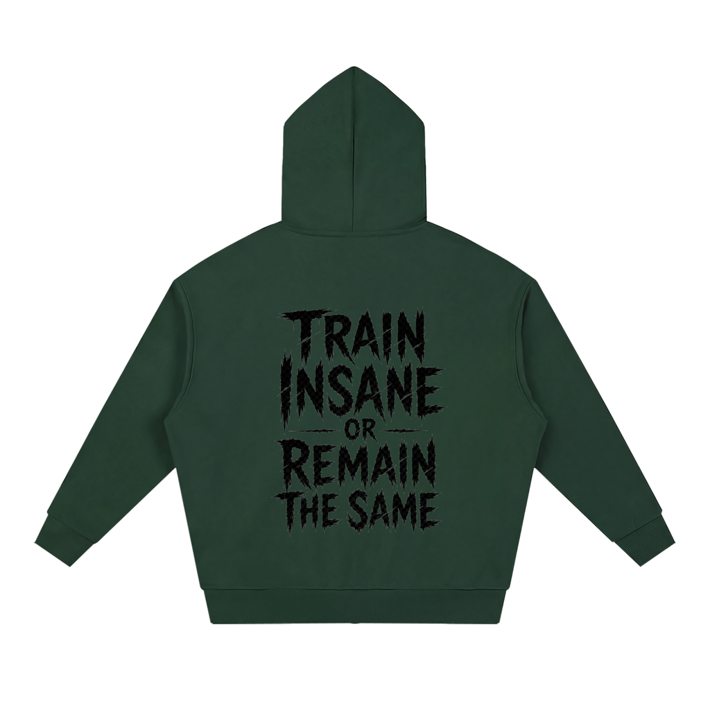 Unisex Loose Solid Full Zip Hoodie