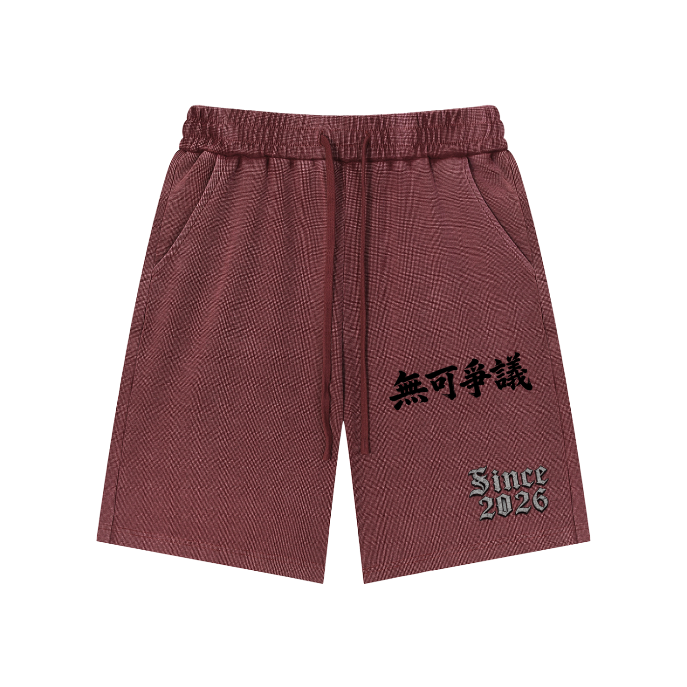 Mineral Wash Waffle Knit Shorts