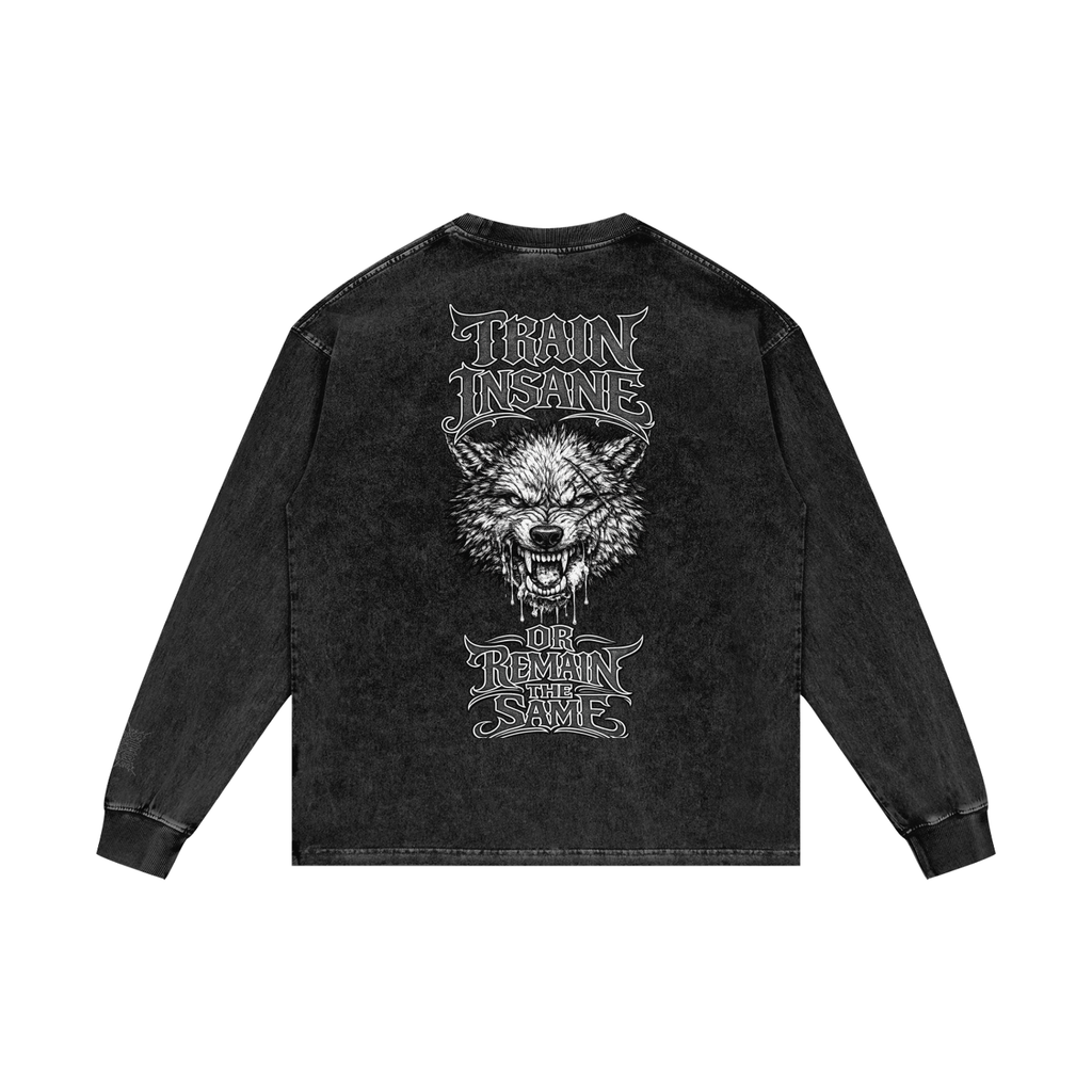 Acid Wash Oversize Long Sleeve T-Shirt