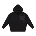 Unisex Loose Solid Full Zip Hoodie