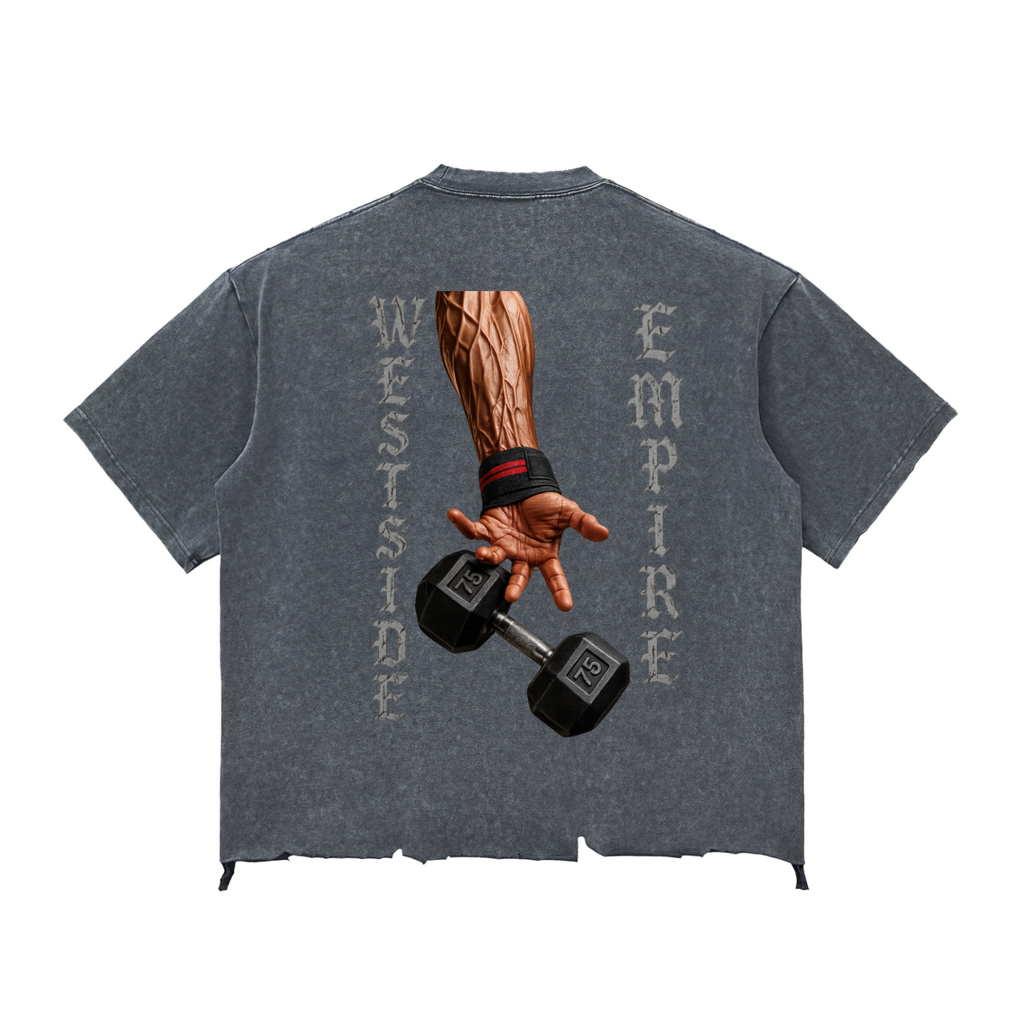 Snow Wash Raw-Hem Boxy T-shirt