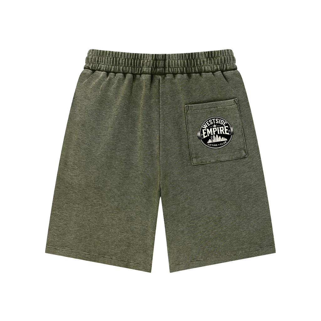 Mineral Wash Waffle Knit Shorts