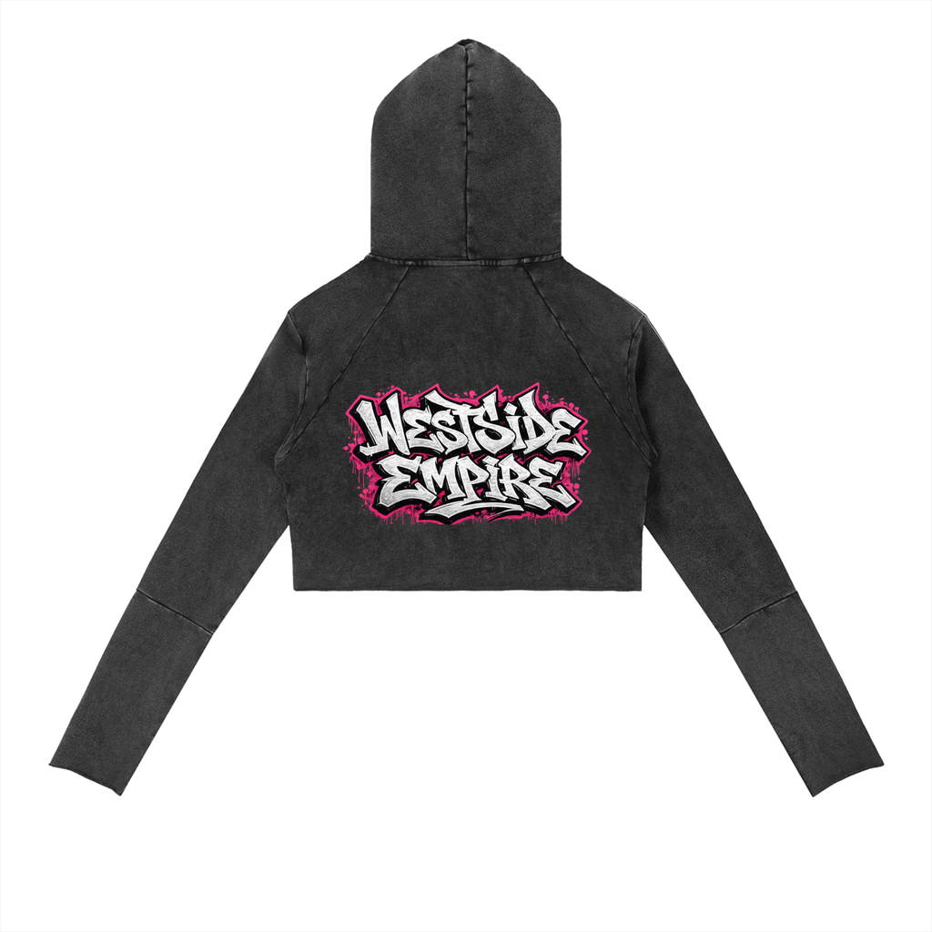 Vintage Washed Raw Edge Hoodie
