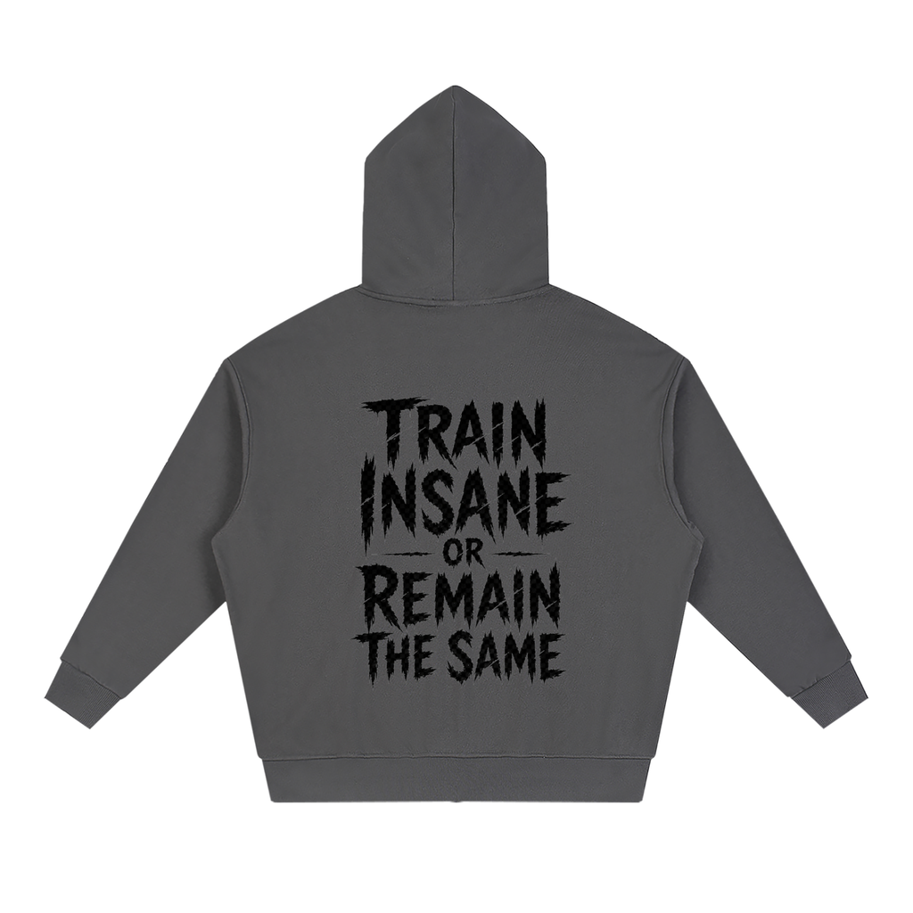 Unisex Loose Solid Full Zip Hoodie