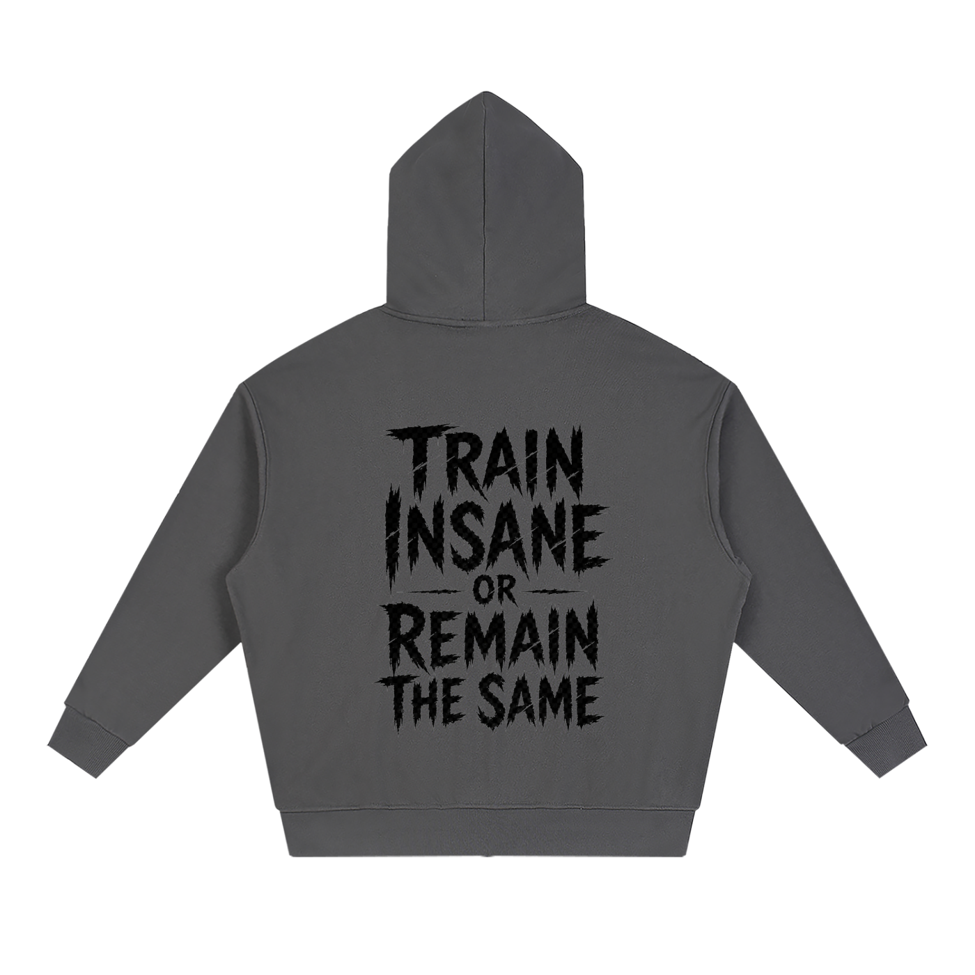 Unisex Loose Solid Full Zip Hoodie