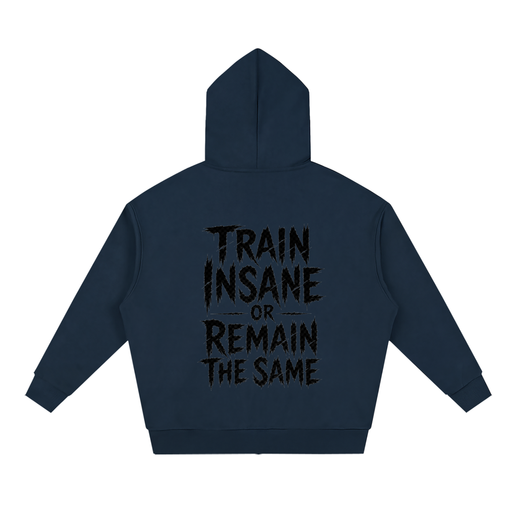 Unisex Loose Solid Full Zip Hoodie