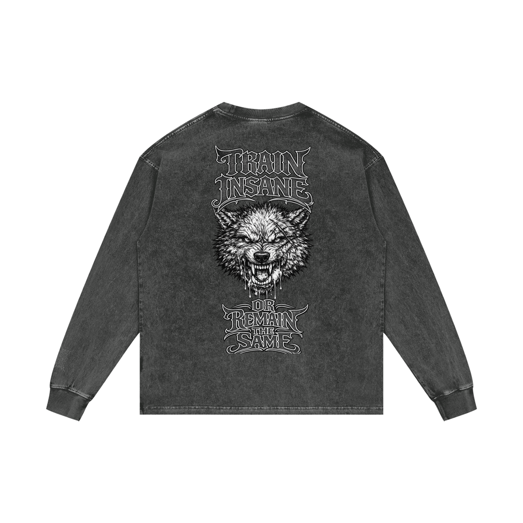Acid Wash Oversize Long Sleeve T-Shirt