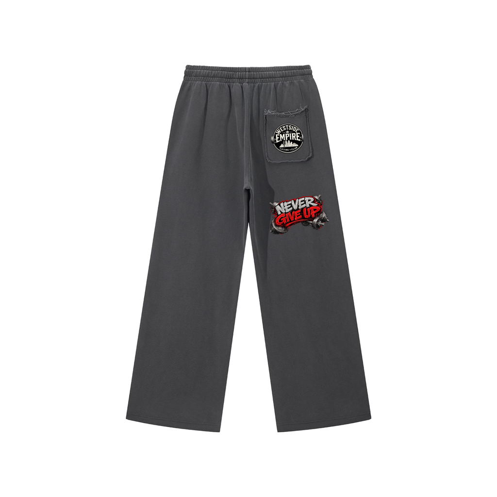 Snow Washed Raw Edge Sweatpants